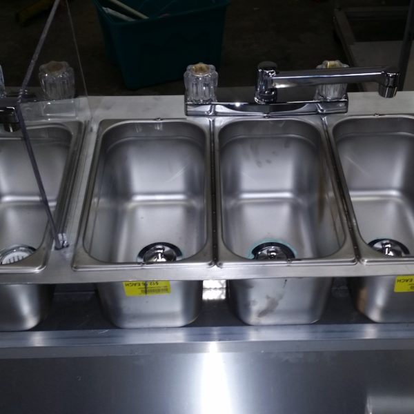 Medium 4 compartment Drop-in sink