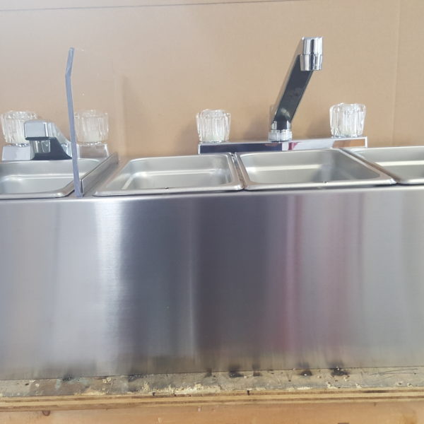 CART SIZE 4 COMPARTMENT SINK STAINLESS STEEL